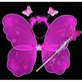 Tündér / Csingiling vagy pillangó szett - 3 részes (pink vagy rózsaszín)