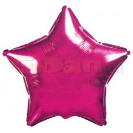 Csillag fólia lufi pink (45 cm)