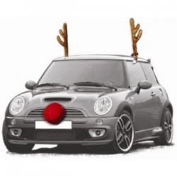 Autós karácsonyi dekoráció, rénszarvas szarvak, orr 