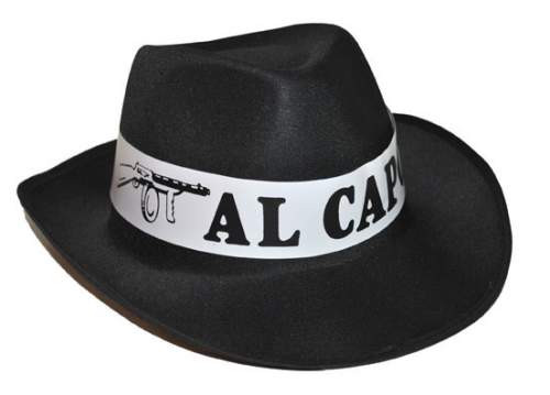 Al Capone fekete gengszter kalap